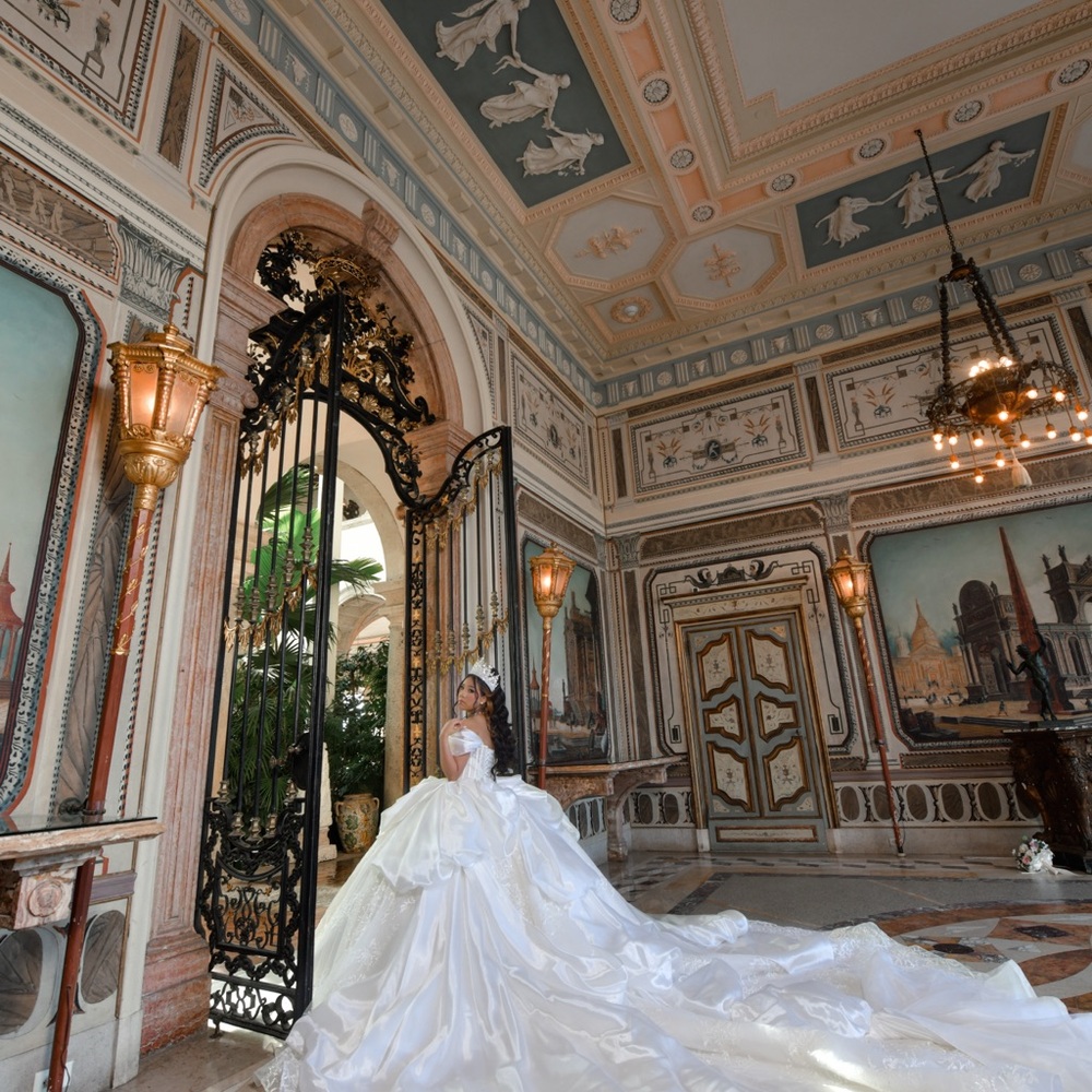 Elegant White Quinceanera Gown